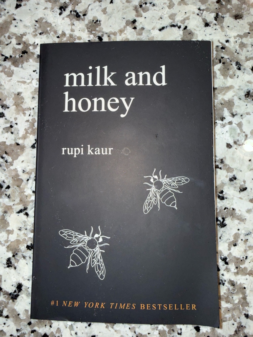 Black "Milk and Honey" Wall Art Print - Book Cover Style